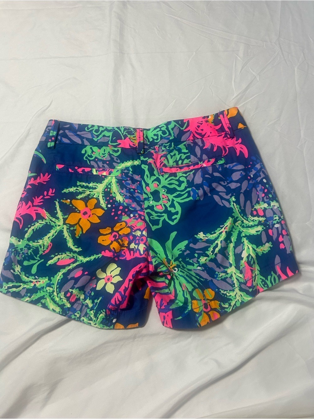Lilly Pulitzer NWT 00 Callahan Indigo All A Glow Shorts 5” Inseam Preppy Beach - Picture 7 of 16